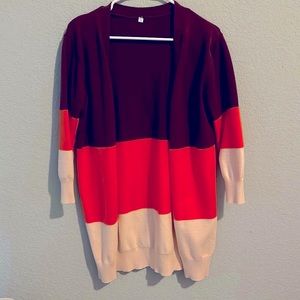 Women’s color block cardigan